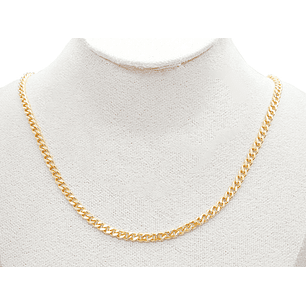 RODIO DORADO CADENA CUBANA PARA COLLAR 1.6*4MM 45CM