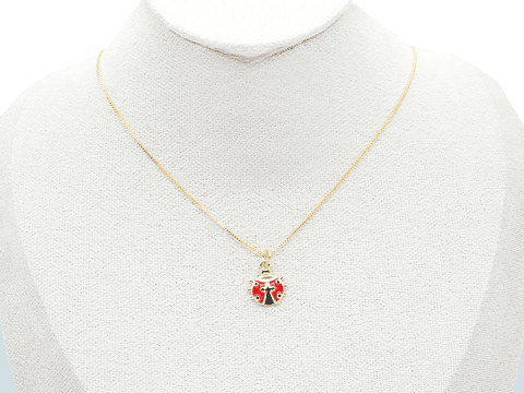 RODIO DORADO DIJE MARIQUITA 12*14MM