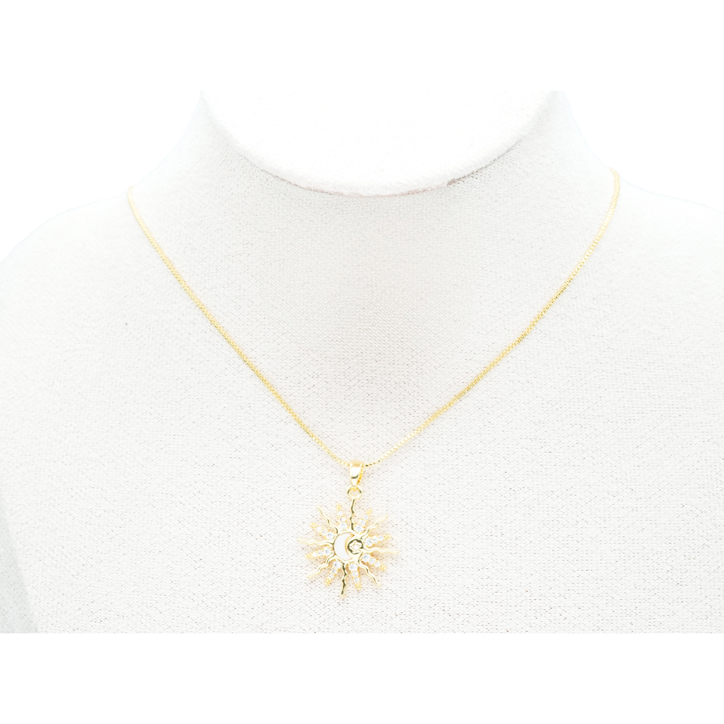 RODIO DORADO DIJE SOL LUNA NACAR ZIRCON 20*22MM 2