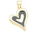 RODIO DORADO DIJE CORAZON NEGRO 14*21MM - Miniatura 1