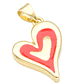 RODIO DORADO DIJE CORAZON ROJO 14*21MM - thumbnail 1