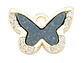 RODIO DORADO DIJE MARIPOSA NEGRO ZIRCON 14*10MM - thumbnail 1