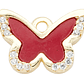 RODIO DORADO DIJE MARIPOSA ROJO ZIRCON 14*10MM - thumbnail 1
