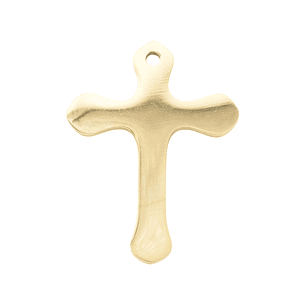 ACERO DORADO DIJE CRUZ LISA 25*18MM