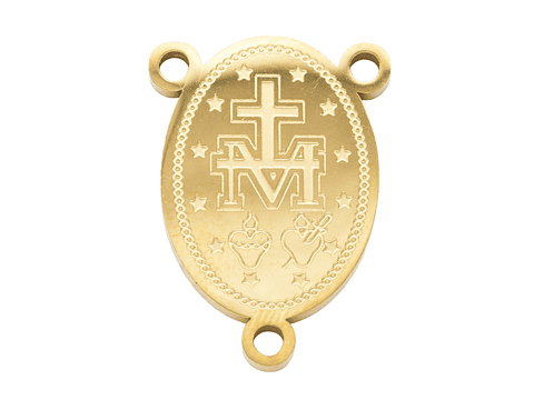 ACERO DORADO CRUCERO VIRGEN GUADALUPE 13*18MM