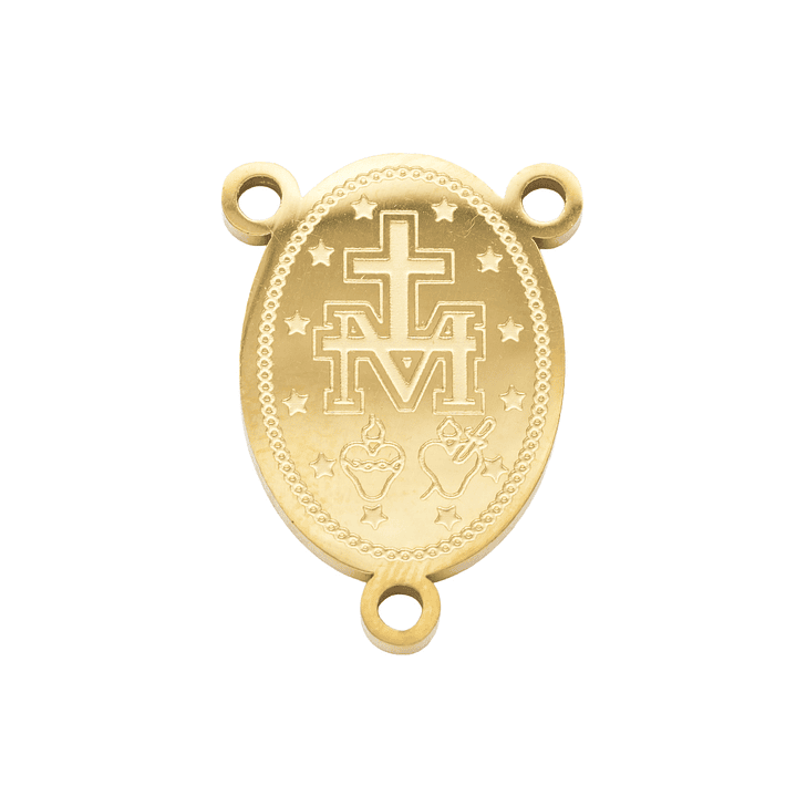 ACERO DORADO CRUCERO VIRGEN GUADALUPE 13*18MM 2