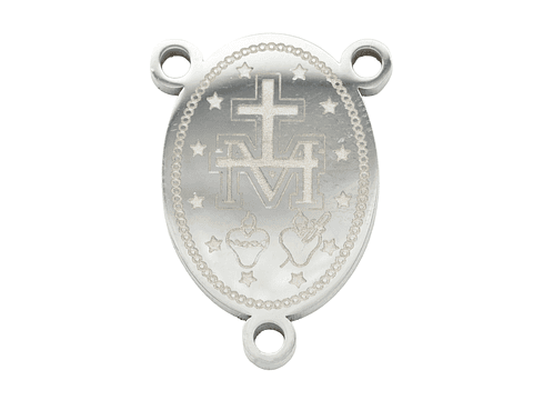  ACERO PLATEADO CRUCERO  GUADALUPE  20*14MM 