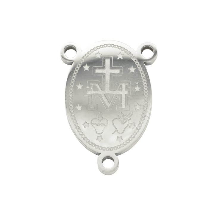  ACERO PLATEADO CRUCERO  GUADALUPE  20*14MM  2