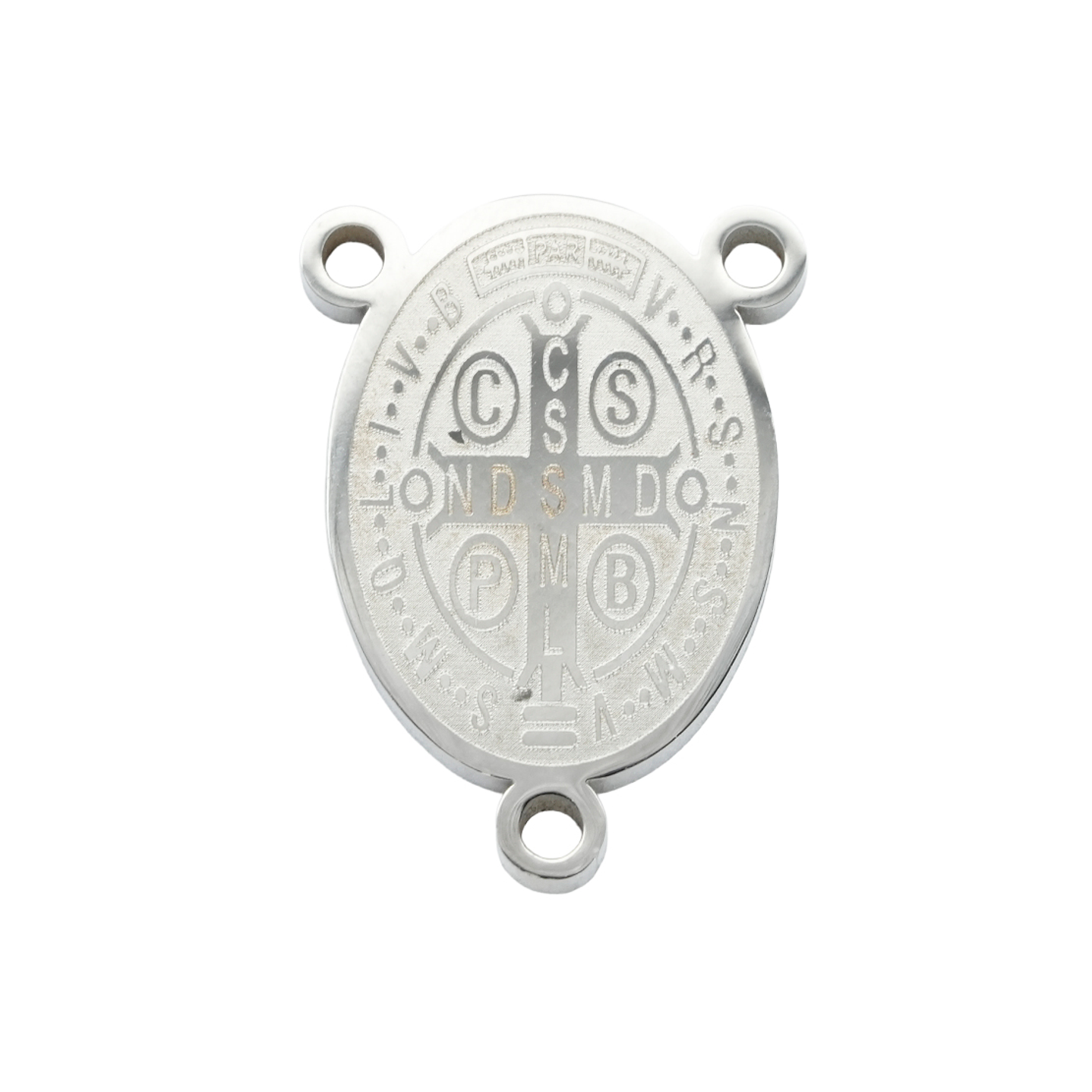 ACERO PLATEADO CRUCERO SAN BENITO  13*18MM 2