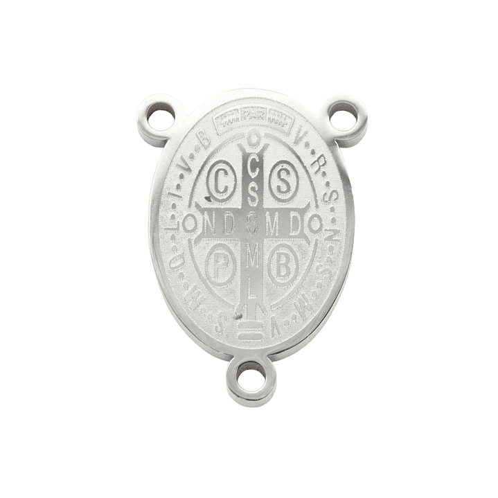 ACERO PLATEADO CRUCERO SAN BENITO  13*18MM 2