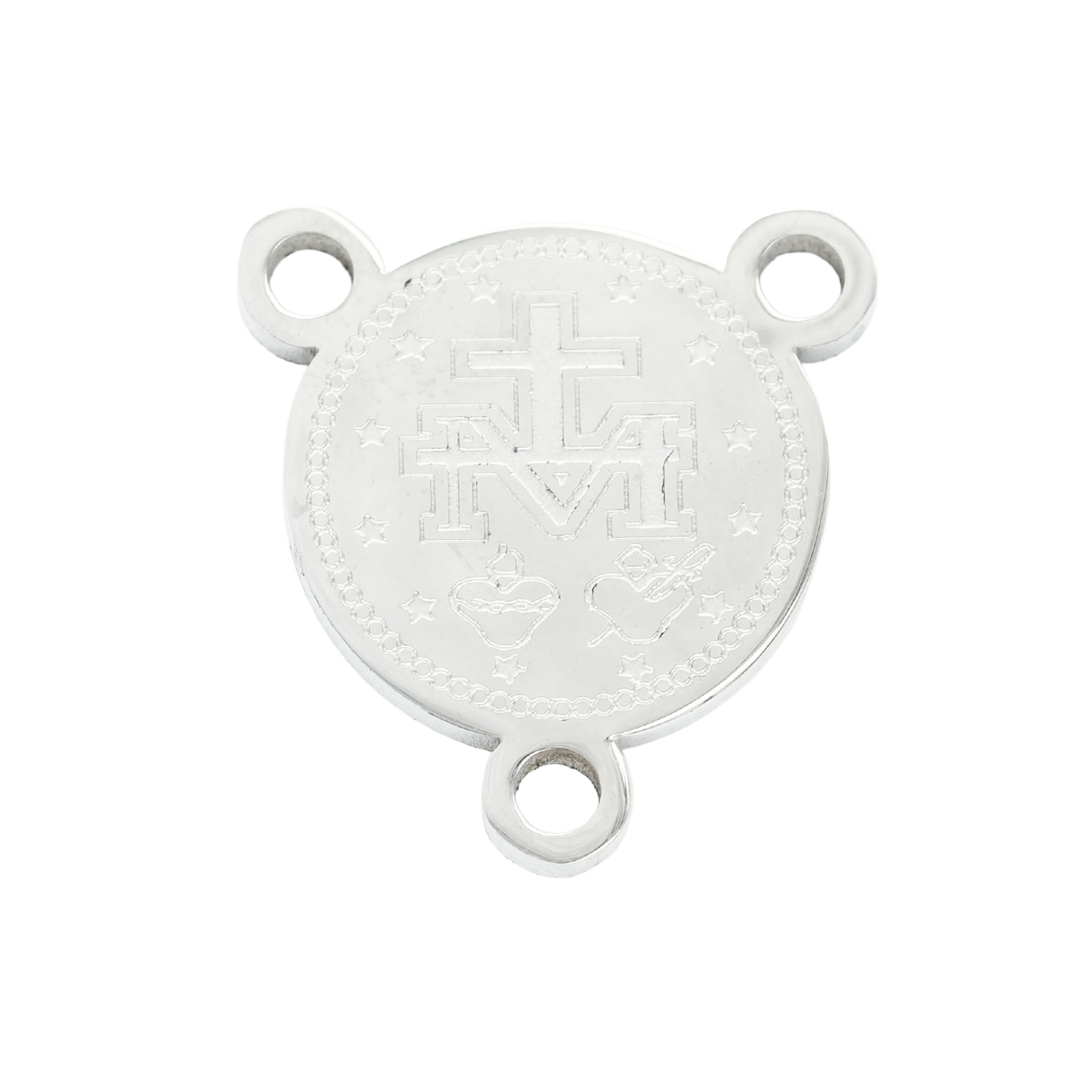 ACERO PLATEADO CRUCERO GUADALUPE 17*19MM 2