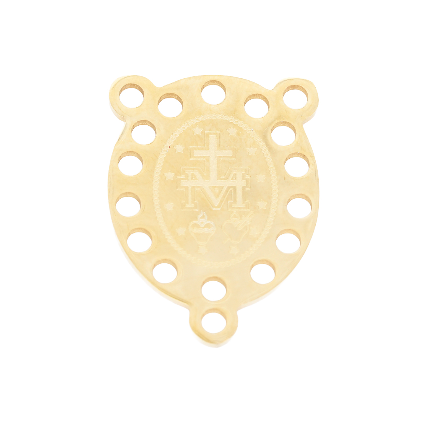 ACERO DORADO CRUCERO GUADALUPE RECAMAR 15*20MM 2