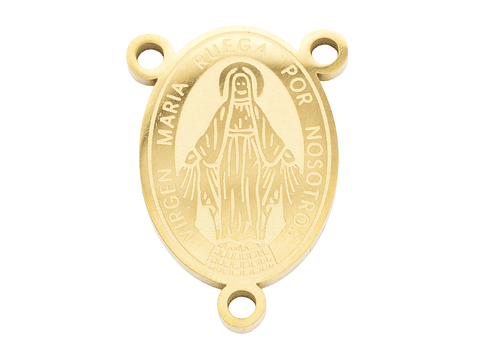 ACERO DORADO CRUCERO VIRGEN MILAGROSA 13*18MM