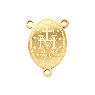 ACERO DORADO CRUCERO VIRGEN MILAGROSA 13*18MM