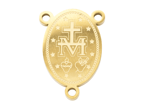ACERO DORADO CRUCERO VIRGEN MILAGROSA 13*18MM