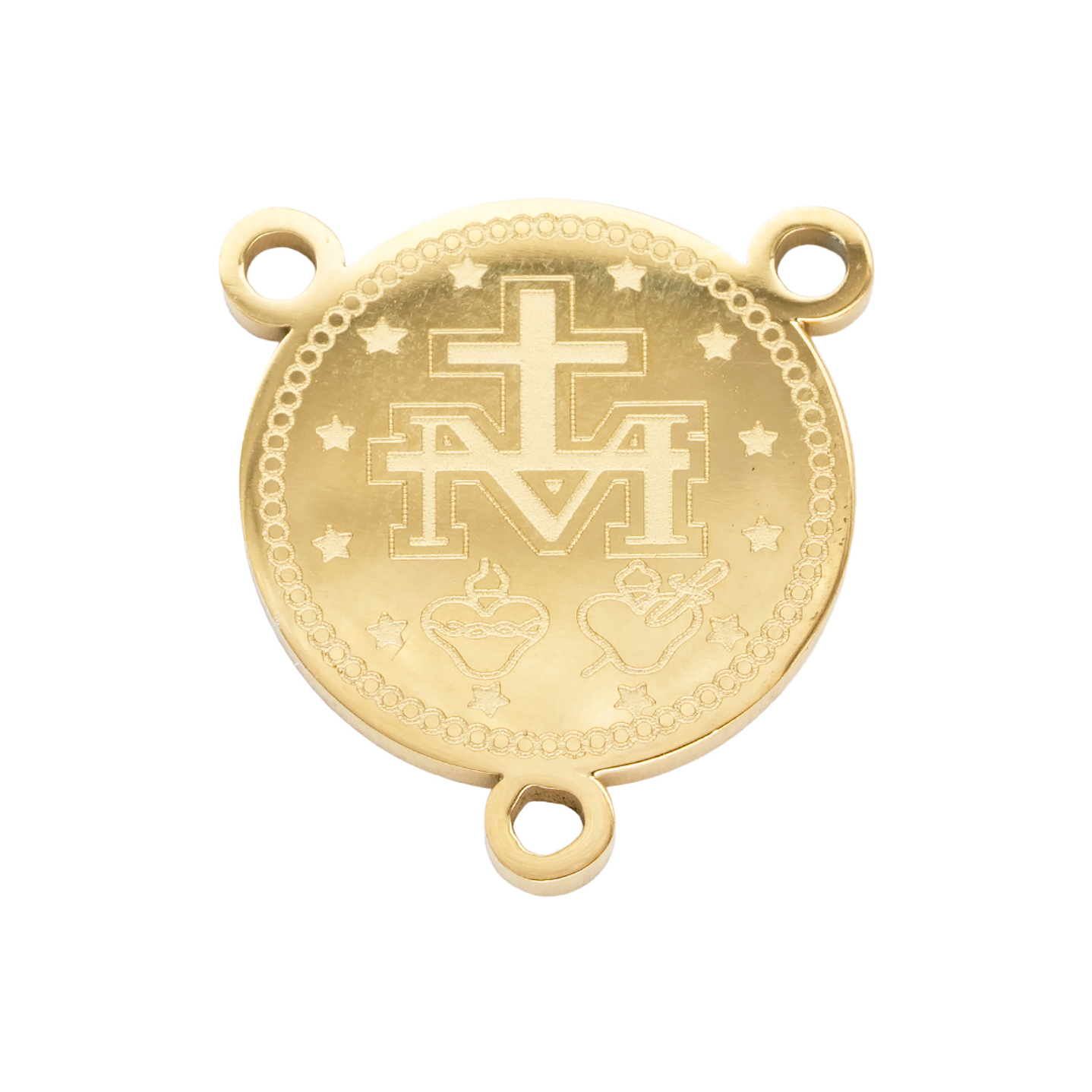 ACERO DORADO CRUCERO VIRGEN GUADALUPE 16MM 2