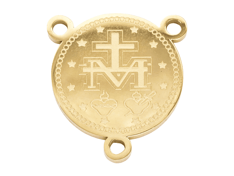ACERO DORADO CRUCERO VIRGEN GUADALUPE 16MM