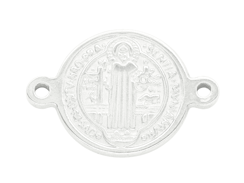 ACERO PLATEADO CENTRO MEDALLA SAN BENITO 8MM