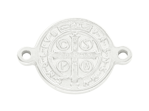 ACERO PLATEADO CENTRO MEDALLA SAN BENITO 8MM