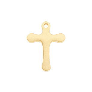 ACERO DORADO DIJE CRUZ 15*11MM