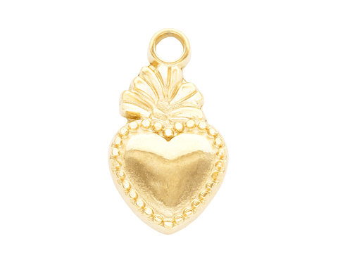 ACERO DORADO DIJE SAGRADO CORAZON 10*18MM