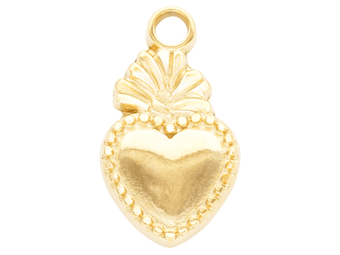ACERO DORADO DIJE SAGRADO CORAZON 11*20MM