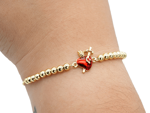 RODIO DORADO PULSERA BALIN 4MM