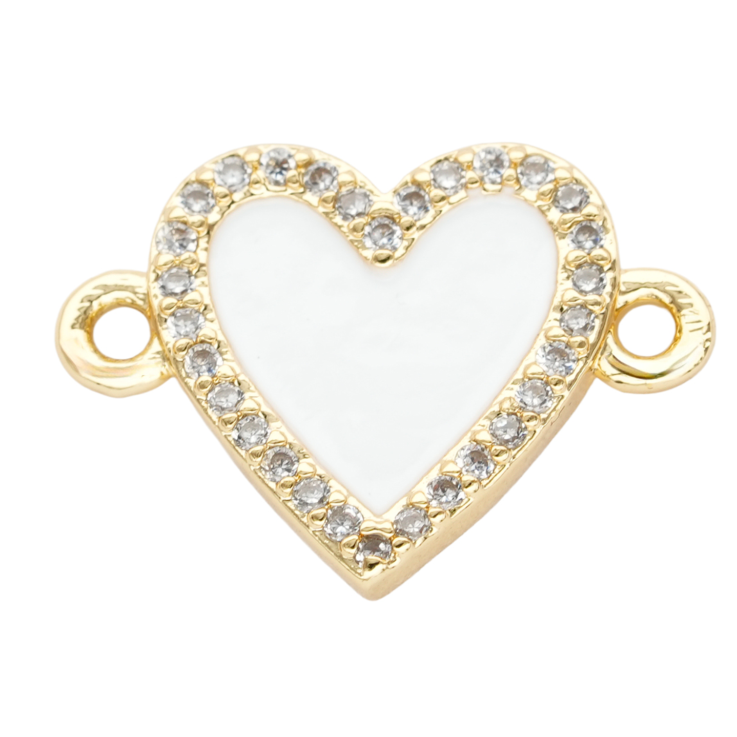 RODIO DORADO CENTRO CORAZON BLANCO ZIRCON 16*12MM 1