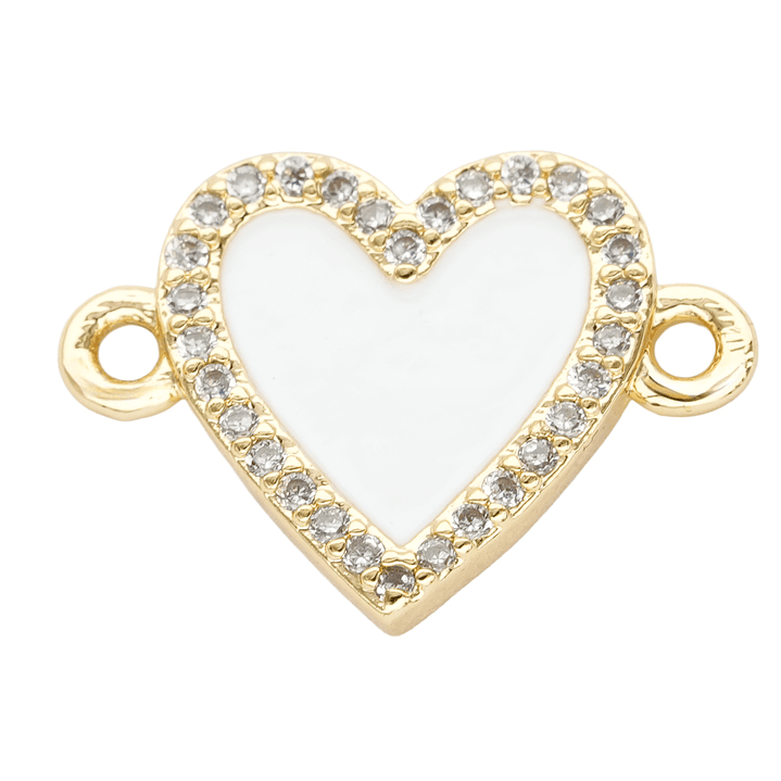 RODIO DORADO CENTRO CORAZON BLANCO ZIRCON 16*12MM 1