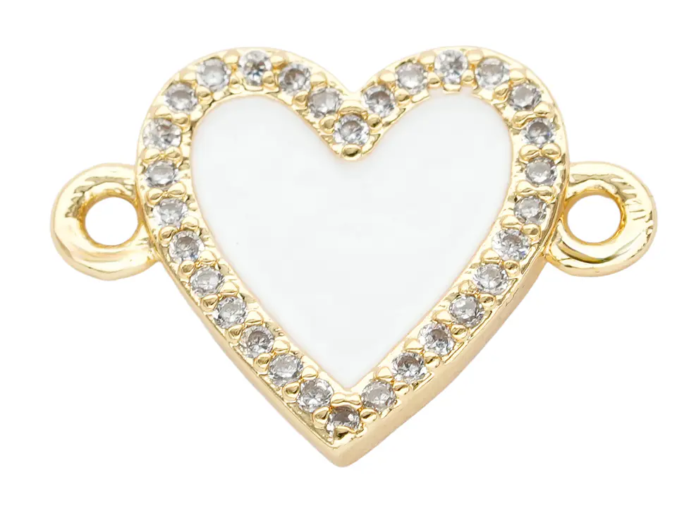 RODIO DORADO CENTRO CORAZON BLANCO ZIRCON 16*12MM 1