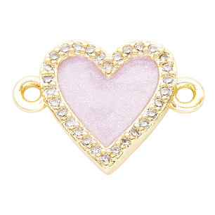 RODIO DORADO CENTRO CORAZON LILA ZIRCON 16*12MM