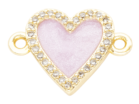 RODIO DORADO CENTRO CORAZON LILA ZIRCON 16*12MM