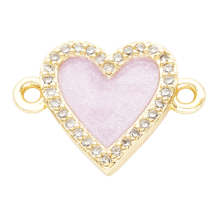 RODIO DORADO CENTRO CORAZON LILA ZIRCON 16*12MM 1