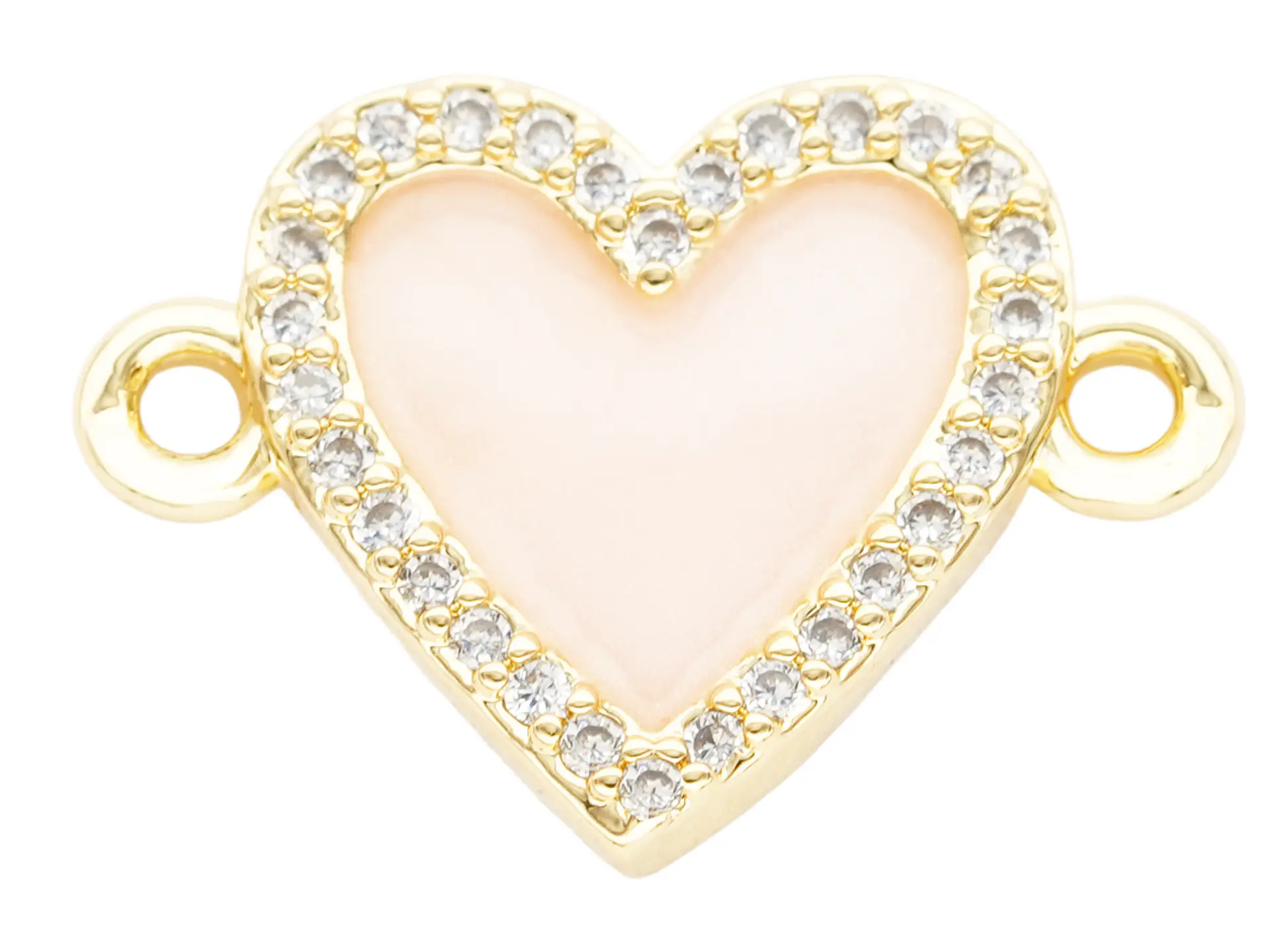 RODIO DORADO CENTRO CORAZON ROSADO ZIRCON 16*12MM 1