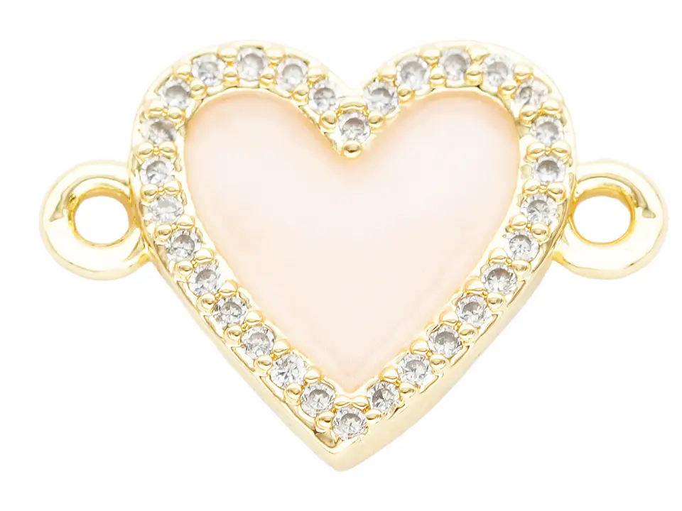 RODIO DORADO CENTRO CORAZON ROSADO ZIRCON 16*12MM 1