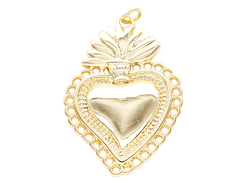 RODIO DORADO DIJE SAGRADO CORAZON RECAMAR 25*36MM