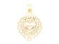 RODIO DORADO DIJE SAGRADO CORAZON RECAMAR ZIRCON 17*23MM - Miniatura 1