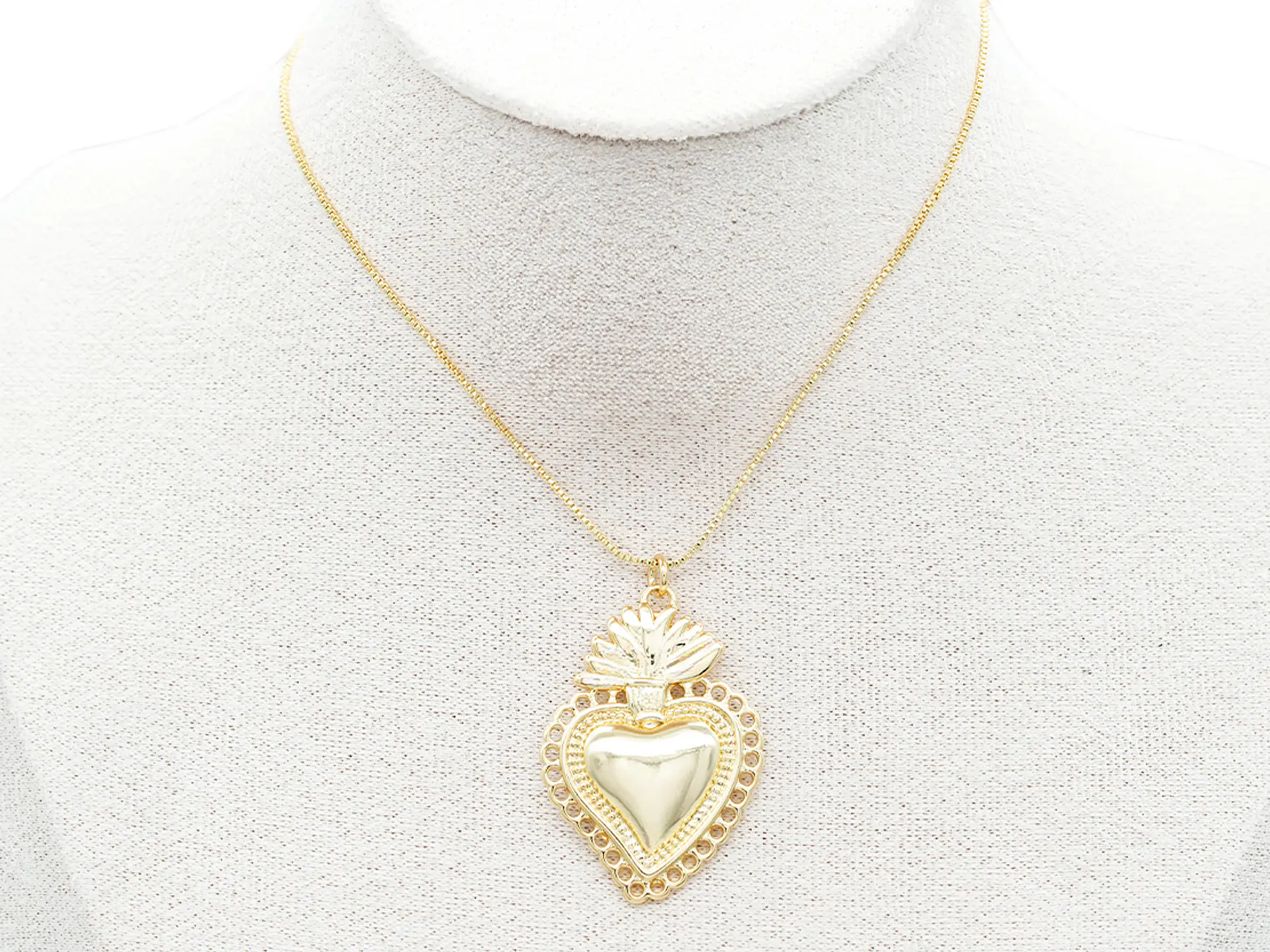 RODIO DORADO DIJE SAGRADO CORAZON RECAMAR 25*36MM 2