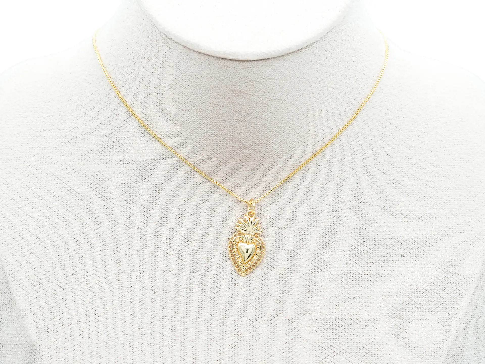 RODIO DORADO DIJE SAGRADO CORAZON RECAMAR 12*21MM 2