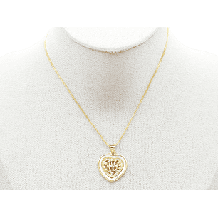 RODIO DORADO DIJE CORAZON NACAR 19*20MM