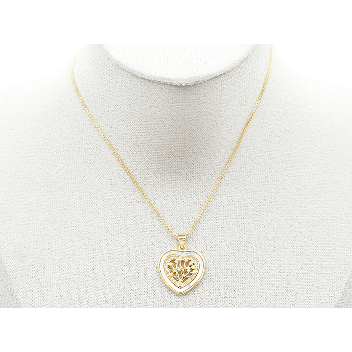 RODIO DORADO DIJE CORAZON NACAR 19*20MM 2