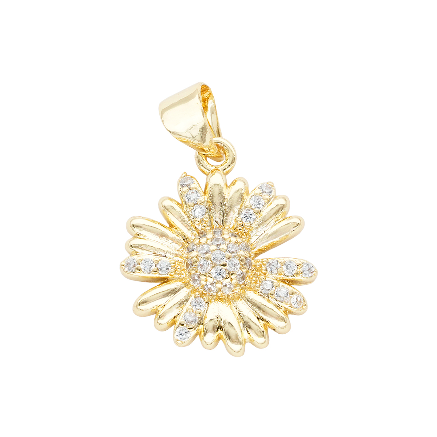 RODIO DORADO DIJE MARGARITA ZIRCON 14*17MM 1