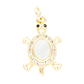 RODIO DORADO DIJE TORTUGA NACAR ZIRCON 12*18MM - Miniatura 1