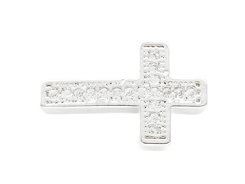 RODIO PLATEADO CENTRO CRUZ 16*12MM