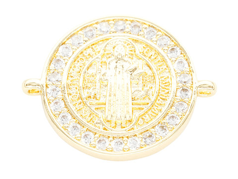 RODIO DORADO CENTRO SAN BENITO ZIRCON 17*21MM