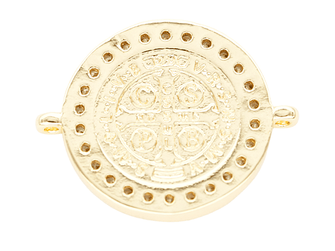 RODIO DORADO CENTRO SAN BENITO ZIRCON 17*21MM