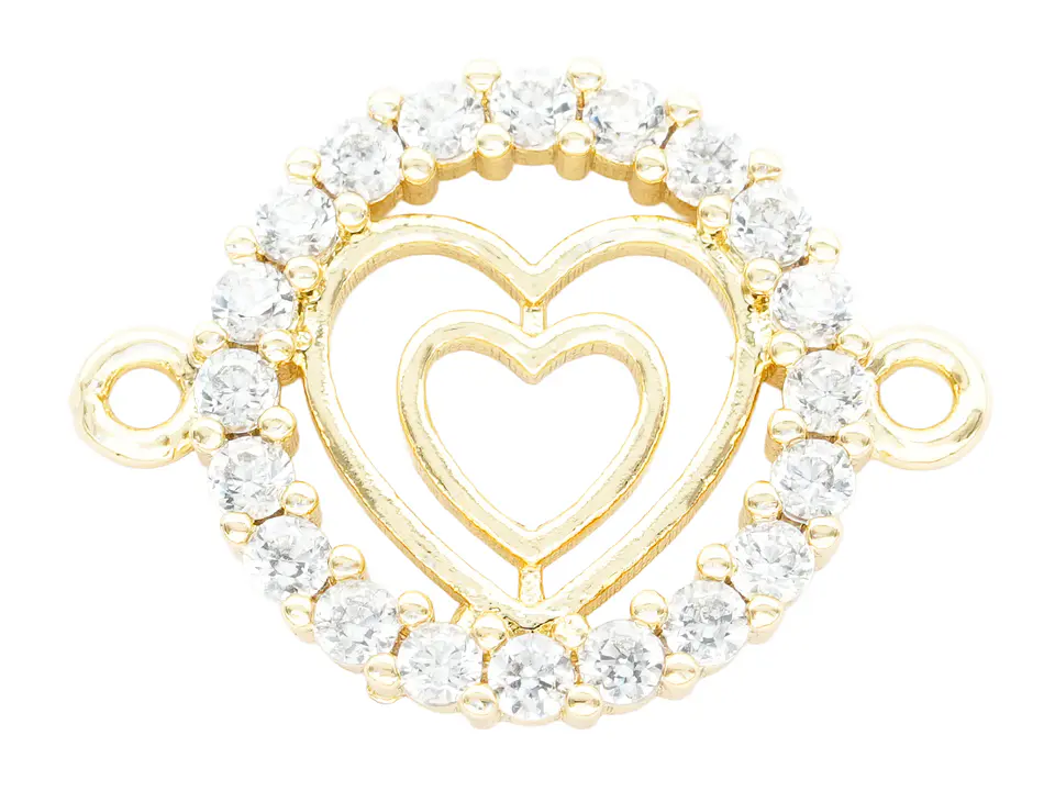 RODIO DORADO CENTRO CORAZON ZIRCON 14*19MM 1