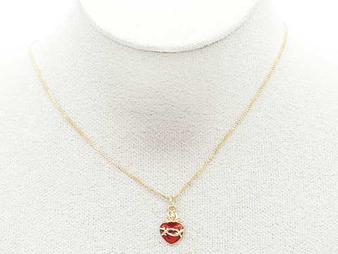 RODIO DORADO DIJE SAGRADO CORAZON 12*14MM