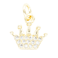 RODIO DORADO DIJE CORONA ZIRCON 10*10MM - Miniatura 1