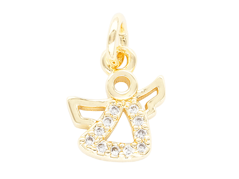 RODIO DORADO DIJE ANGEL ZIRCON 8*10MM